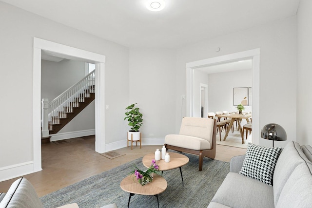 7959 S Saginaw Ave, Chicago, IL 60617 - living room featuring stairway and wood finished floors