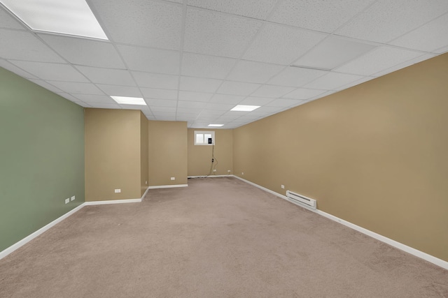 1824 Mia Dr, Crest Hill, IL 60403 - carpeted spare room with baseboards and a drop ceiling