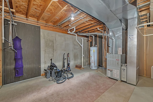 1824 Mia Dr, Crest Hill, IL 60403 - unfinished basement featuring gas water heater