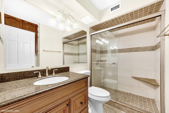 1621 Mission Hills Rd Unit 510, Northbrook, IL 60062 - bathroom featuring a shower stall and vanity