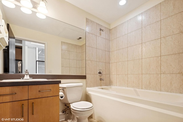 212 W Washington St Unit 1112, Chicago, IL 60606 - bathroom featuring vanity and shower / bath combination