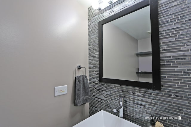 361 Lexington Ln, Grayslake, IL 60030 - bathroom with decorative backsplash and a sink