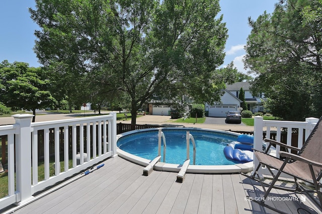 361 Lexington Ln, Grayslake, IL 60030 - outdoor pool featuring a wooden deck
