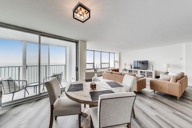 940 W Glenlake Ave Unit 19C, Chicago, IL 60660 - dining space featuring light wood finished floors, a water view, and healthy amount of natural light