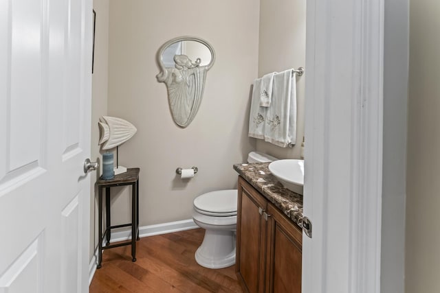 9 Aztec Ct, South Barrington, IL 60010 - half bath featuring vanity and wood finished floors