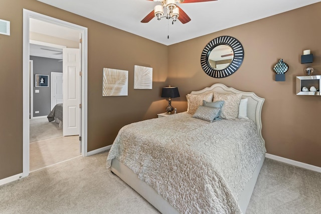 9 Aztec Ct, South Barrington, IL 60010 - carpeted bedroom with baseboards and ceiling fan