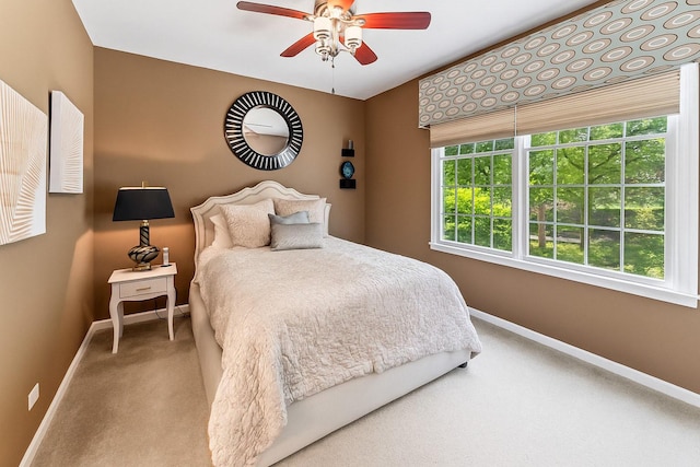 9 Aztec Ct, South Barrington, IL 60010 - carpeted bedroom with baseboards and ceiling fan
