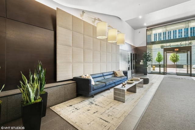 240 E Illinois St Unit 2702, Chicago, IL 60611 - building lobby with high vaulted ceiling