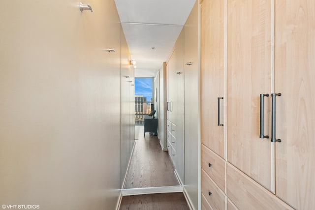 240 E Illinois St Unit 2702, Chicago, IL 60611 - hall featuring wood finished floors