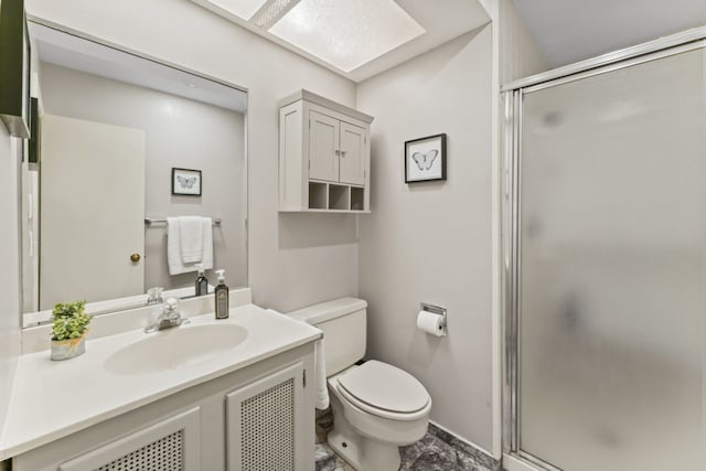 216 Hickory Ct, Northbrook, IL 60062 - full bath featuring a shower stall, vanity, and marble finish flooring