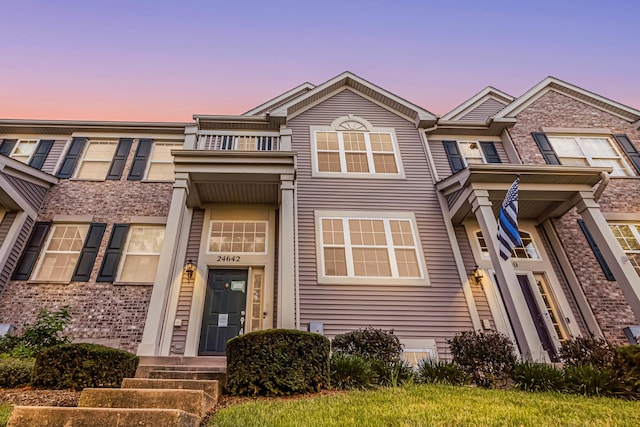 24642 George Washington Dr, Plainfield, IL 60544 - multi unit property featuring a balcony and brick siding