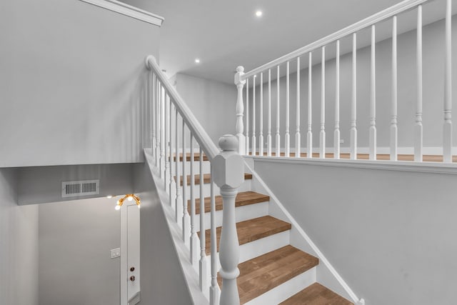 24642 George Washington Dr, Plainfield, IL 60544 - staircase with recessed lighting and wood finished floors