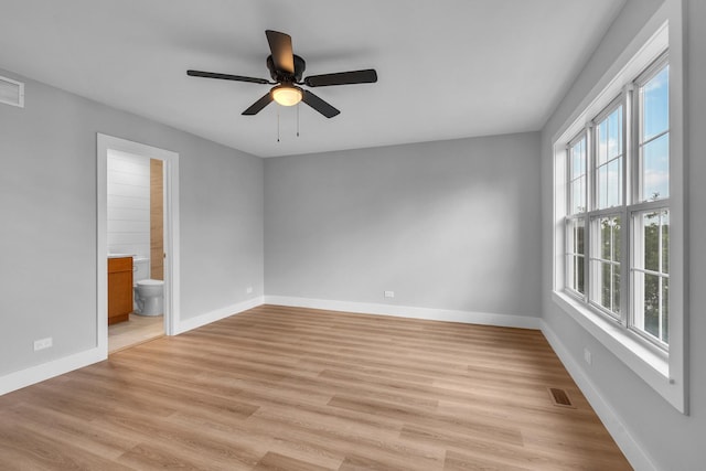 24642 George Washington Dr, Plainfield, IL 60544 - spare room with light wood-style flooring and a ceiling fan