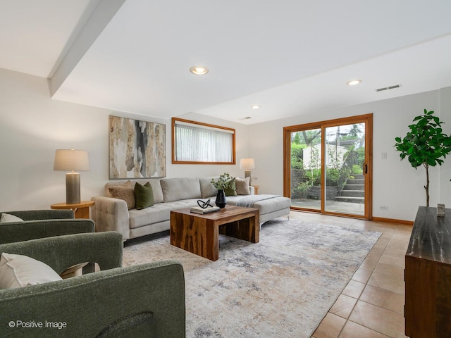 2612 Wilmette Ave, Wilmette, IL 60091 - living room with light tile patterned floors and recessed lighting