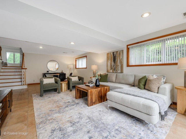 2612 Wilmette Ave, Wilmette, IL 60091 - living area with stairway and recessed lighting