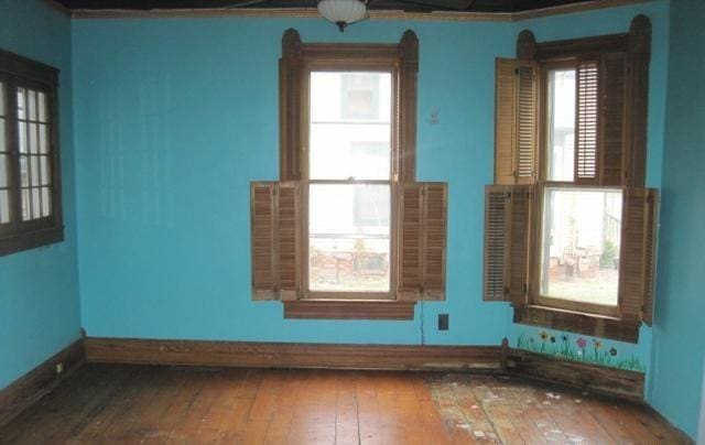 900 Willard St, Galesburg, IL 61401 - empty room with healthy amount of natural light and hardwood / wood-style flooring