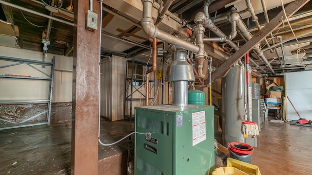 10747 S S Ave H, Chicago, IL 60617 - utility room featuring water heater and a heating unit