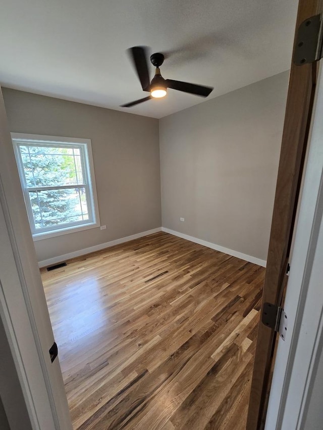 327 Lincoln Ave, Woodstock, IL 60098 - spare room featuring wood finished floors and a ceiling fan