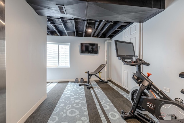 843 Brahms Rd, Volo, IL 60073 - exercise room featuring carpet and baseboards