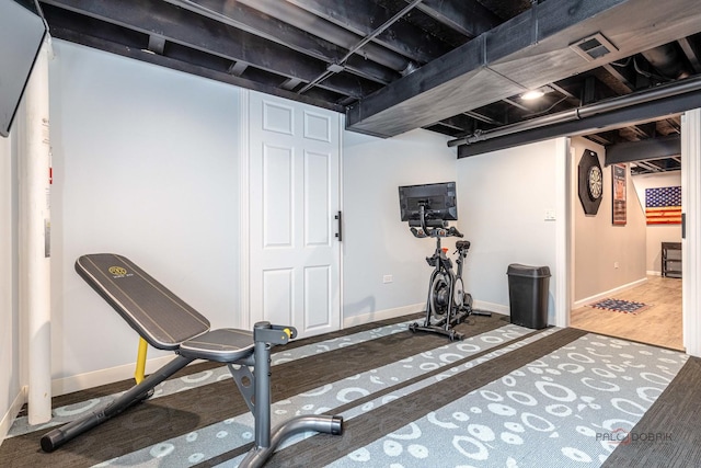843 Brahms Rd, Volo, IL 60073 - exercise area with baseboards
