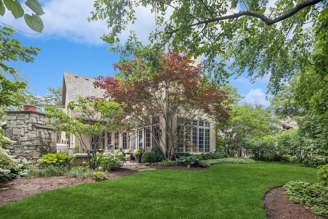 31 Oak St S, Hinsdale, IL 60521 - back of house featuring a yard
