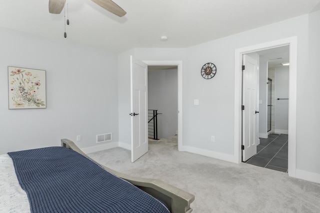 207 Eldon Dr, Downs, IL 61736 - carpeted bedroom with baseboards and ceiling fan