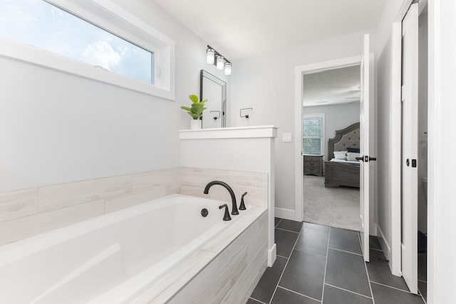 207 Eldon Dr, Downs, IL 61736 - full bath with a garden tub, tile patterned flooring, and vanity
