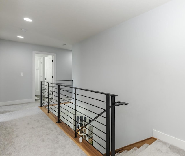 207 Eldon Dr, Downs, IL 61736 - stairway with baseboards and recessed lighting