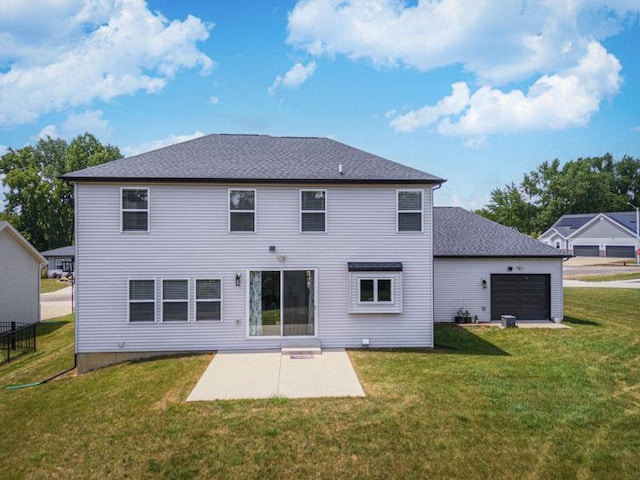 207 Eldon Dr, Downs, IL 61736 - rear view of property with a patio and roof with shingles