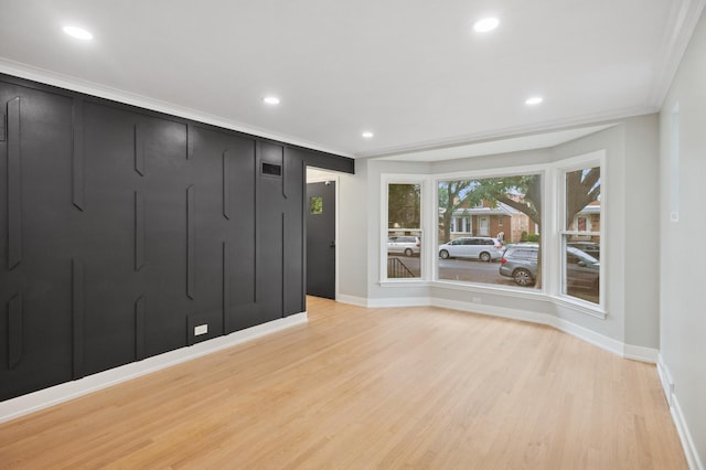 5406 N Mulligan Ave, Chicago, IL 60630 - empty room with light wood finished floors and recessed lighting
