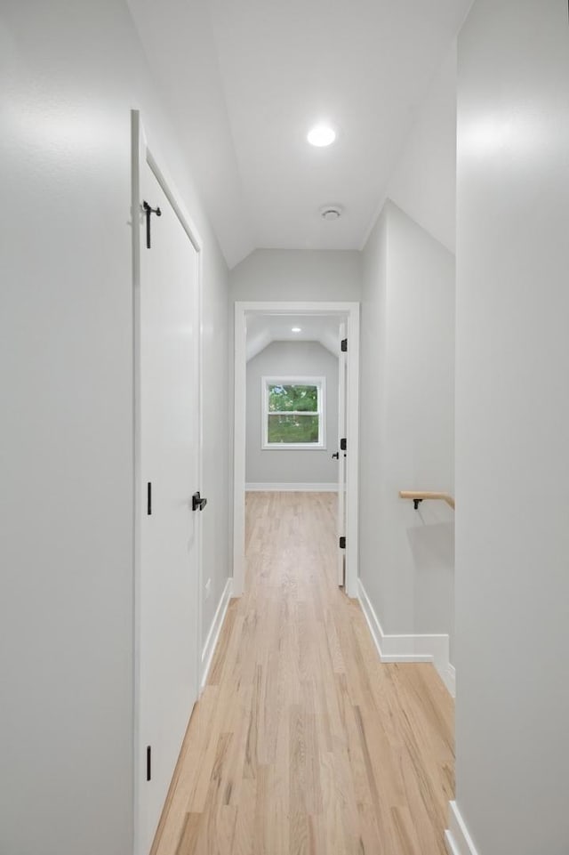5406 N Mulligan Ave, Chicago, IL 60630 - hallway with light wood finished floors and lofted ceiling