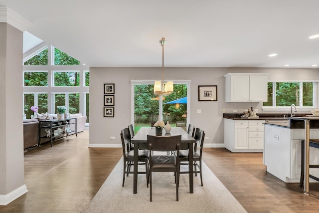 7509 Bittersweet Dr, Gurnee, IL 60031 - dining area featuring plenty of natural light, dark wood-style flooring, and recessed lighting