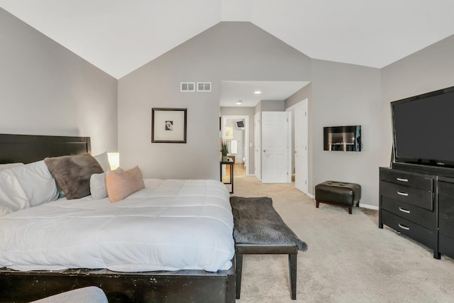 7509 Bittersweet Dr, Gurnee, IL 60031 - bedroom featuring vaulted ceiling and light colored carpet