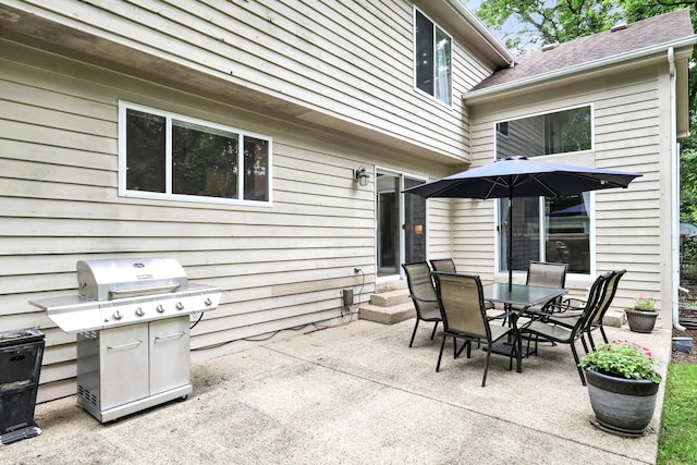 7509 Bittersweet Dr, Gurnee, IL 60031 - view of patio featuring area for grilling, entry steps, and outdoor dining area