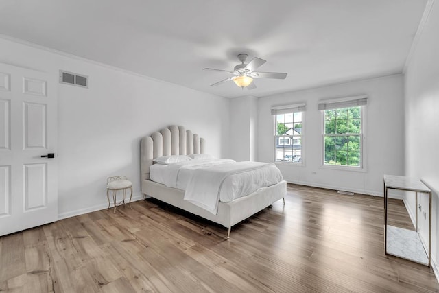 2011 Gleneagle Dr, Plainfield, IL 60586 - bedroom featuring crown molding, wood finished floors, and a ceiling fan