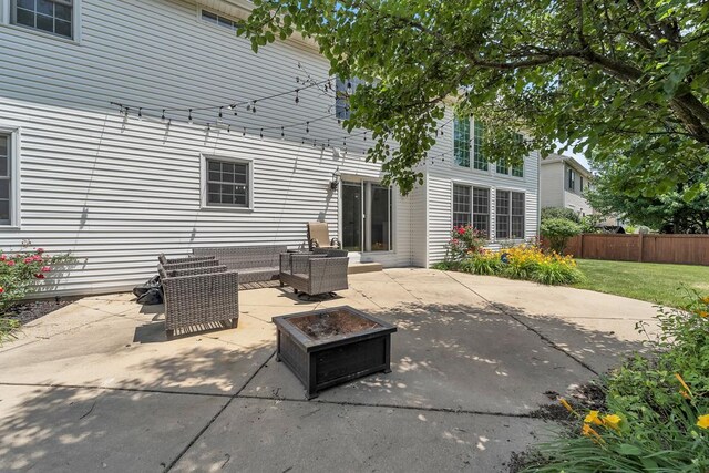 2011 Gleneagle Dr, Plainfield, IL 60586 - view of patio / terrace with a fire pit