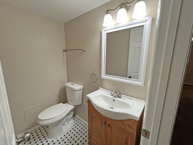 4240 Greenbrier Ln, Richton Park, IL 60471 - half bath featuring vanity and tile patterned flooring
