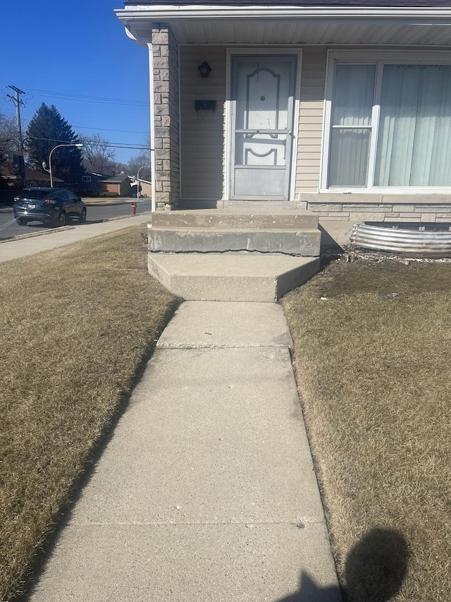 1300 E 87th St, Chicago, IL 60619 - entrance to property with stone siding