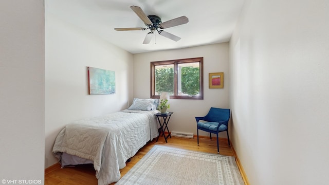 265 N Shaddle Ave, Mundelein, IL 60060 - bedroom with light wood-style flooring and a ceiling fan