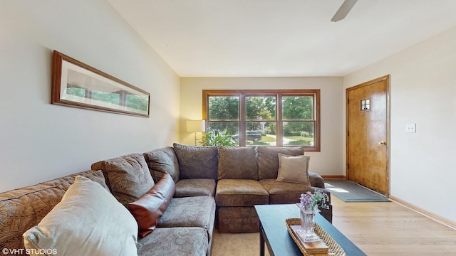 265 N Shaddle Ave, Mundelein, IL 60060 - living room featuring light wood finished floors and a ceiling fan
