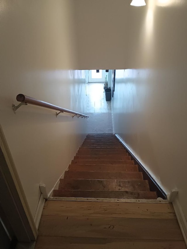 2236 W Monroe St, Chicago, IL 60612 - stairway featuring wood-type flooring