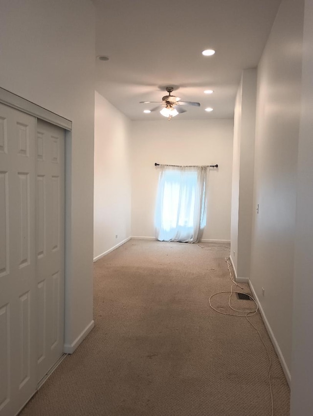 2236 W Monroe St, Chicago, IL 60612 - hallway with carpet floors and recessed lighting