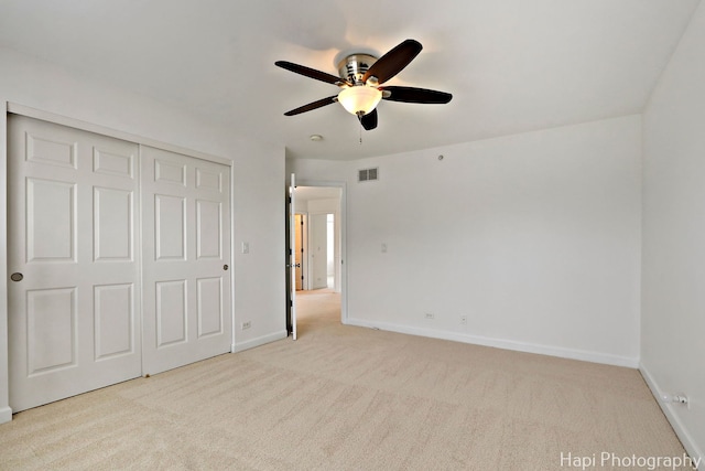 10174 Hopkins St, Huntley, IL 60142 - unfurnished bedroom with carpet, a closet, and ceiling fan