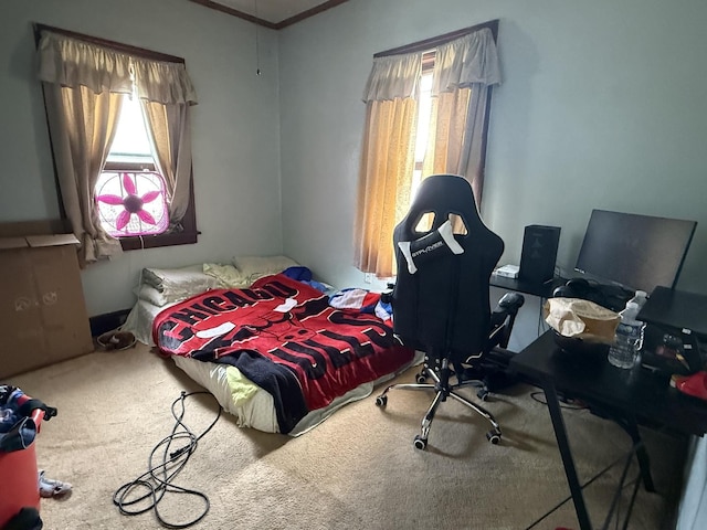 1250 Corbin St, Rockford, IL 61102 - bedroom featuring carpet floors and crown molding