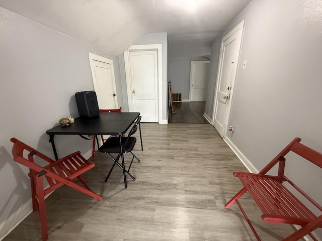1250 Corbin St, Rockford, IL 61102 - office featuring lofted ceiling and wood finished floors