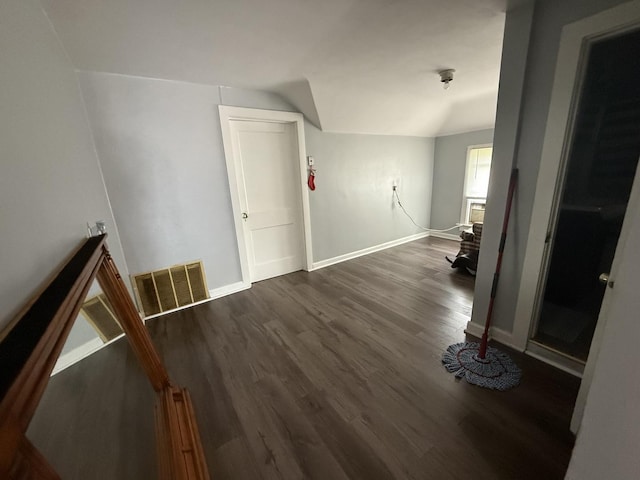 1250 Corbin St, Rockford, IL 61102 - corridor featuring lofted ceiling and dark wood-type flooring