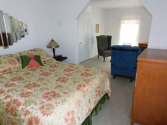 4256 W Egan Rd, Leaf River, IL 61047 - bedroom with carpet flooring and arched walkways