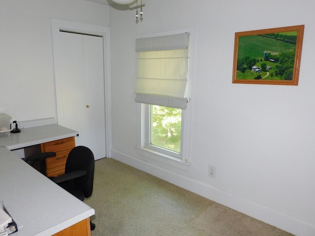 4256 W Egan Rd, Leaf River, IL 61047 - office area with light carpet and baseboards