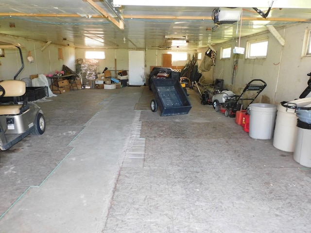 4256 W Egan Rd, Leaf River, IL 61047 - garage featuring a garage door opener