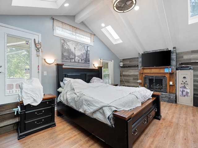 385 E Irving Park Rd, Streamwood, IL 60107 - bedroom with a skylight, light wood-style floors, and recessed lighting